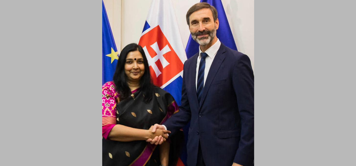 Ambassador Smt. Apoorva Srivastava paid a courtesy call on Minister of Foreign and European Affairs of Slovak Republic H.E. Mr. Juraj Blanar on 13 December 2023.